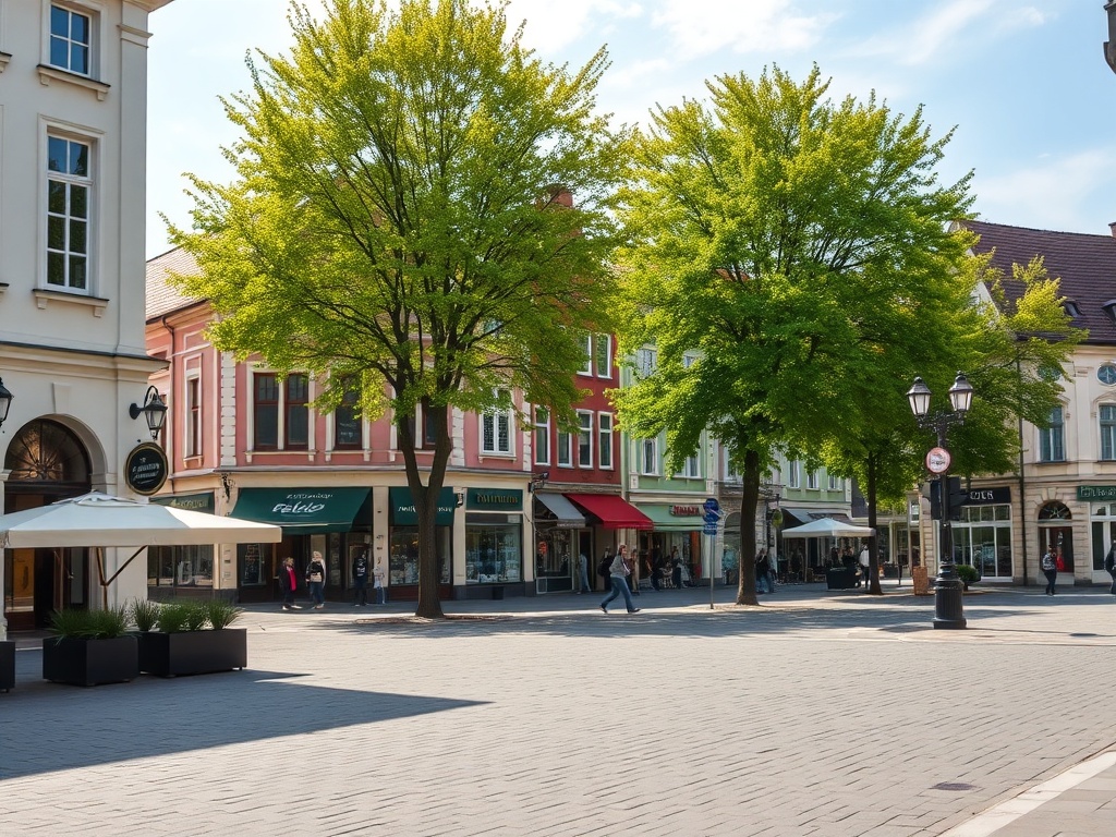 Plakat wydarzenia Dnia Ziemi w Raciążu z elementami mody ekologicznej i dyskusji o zmianach sołectw.
